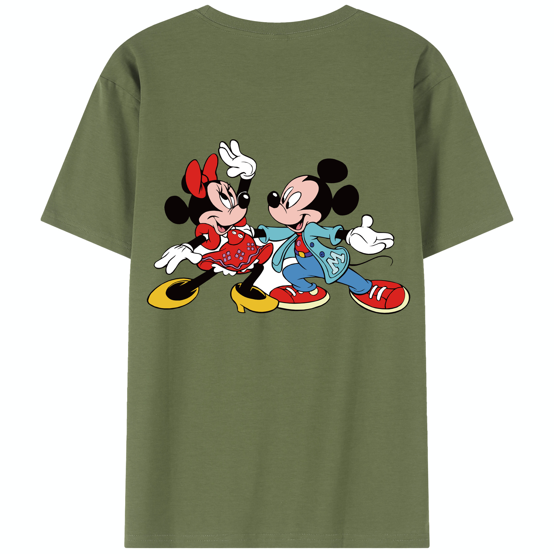 （画像用） ミッキーマウス Mickey Mouse 綿100％半袖Tシャツ（背面プリント）